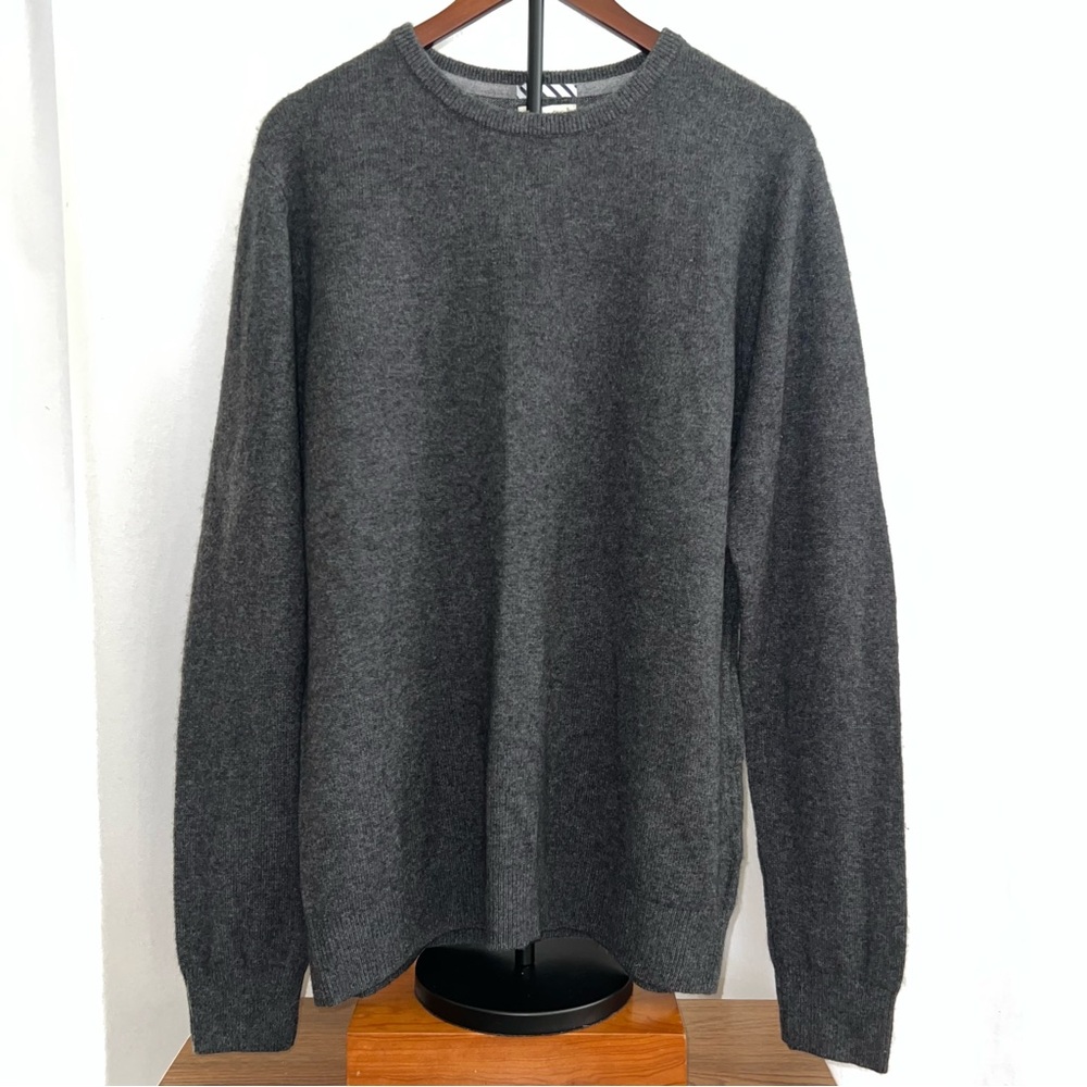1901 Men’s Gray Wool Cashmere Blend Crewneck Sweater Size XL